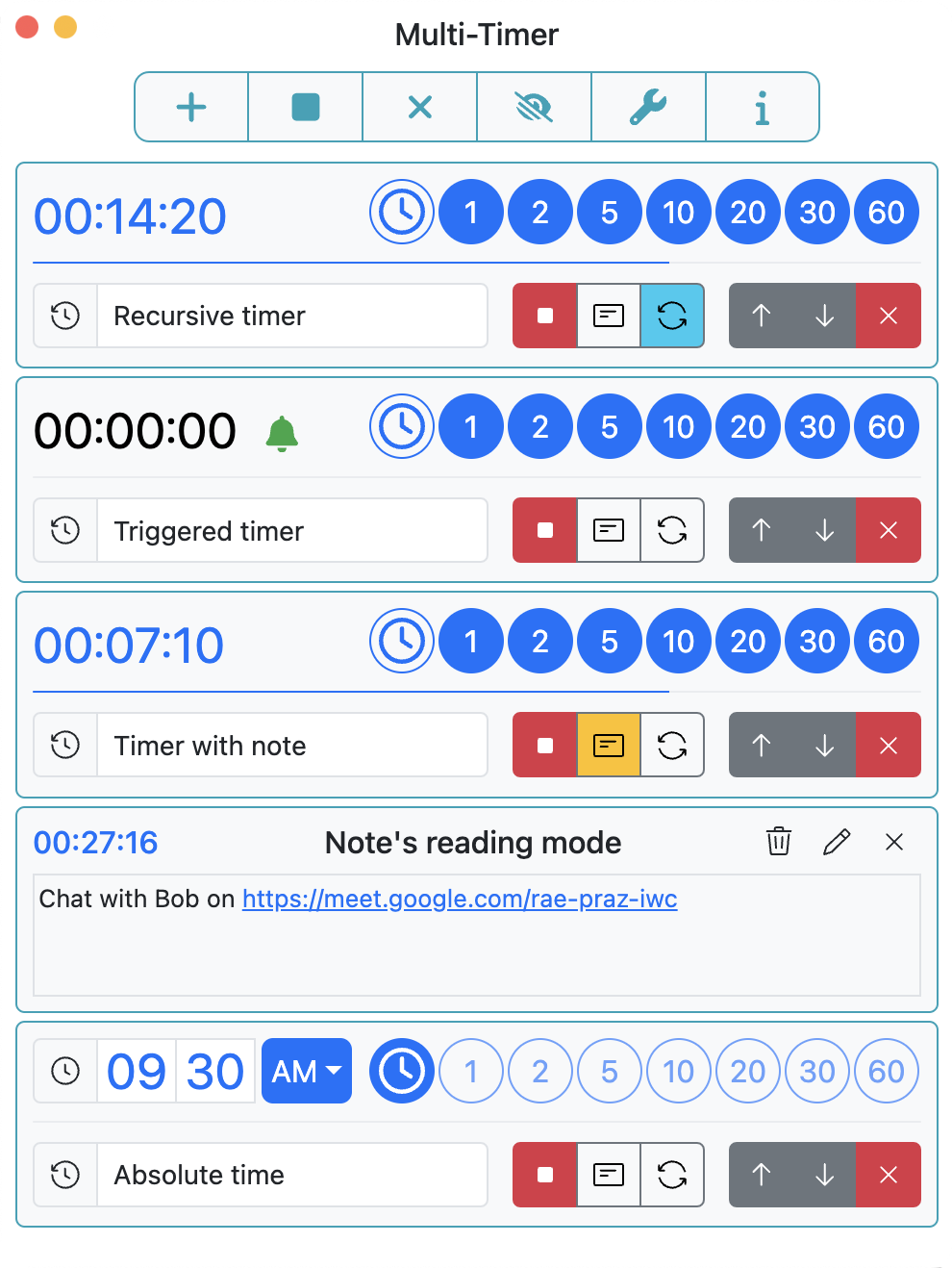 Multi-Timer active